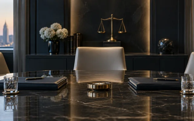 A private arbitration table prepared for dispute resolution